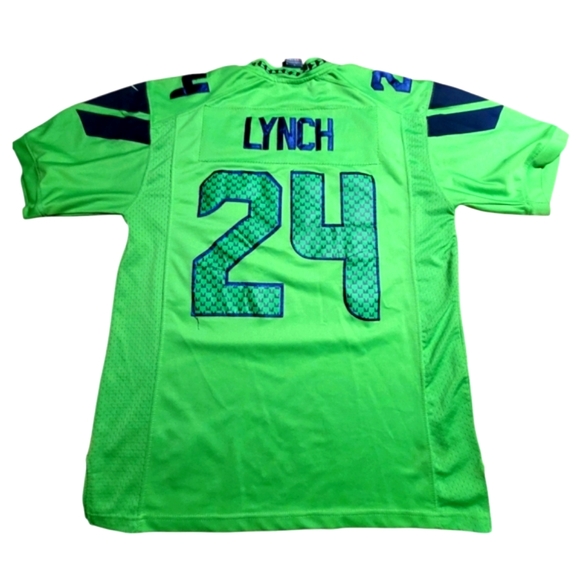 Nike NFL Seattle Seahawks Men's Jersey #24 LYNCH Green Color Rush. XL - Picture 1 of 4